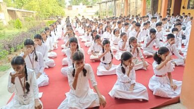 Photo of सरस्वती शिशु मंदिर में हर्षोल्लास से मना योग दिवस    ..